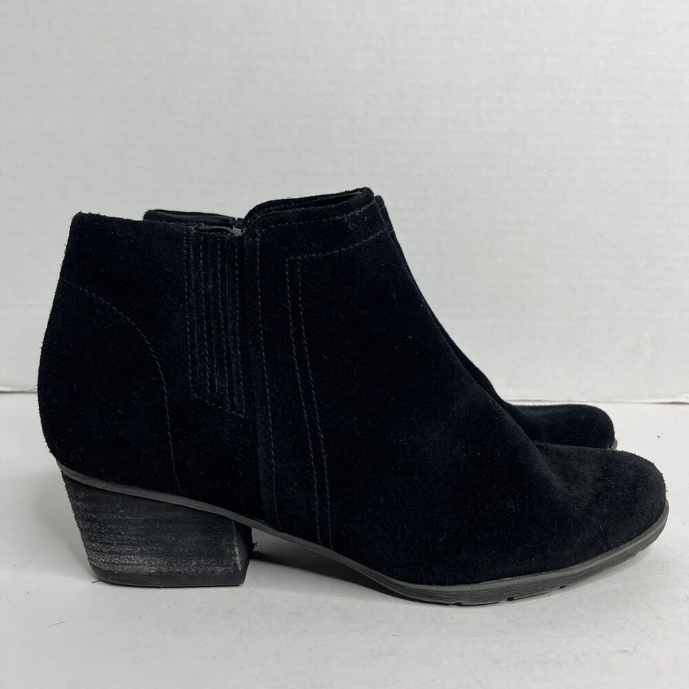 Blondo Womens Valli Black Suede Waterproof Zip Ankle Booties SZ 9 M